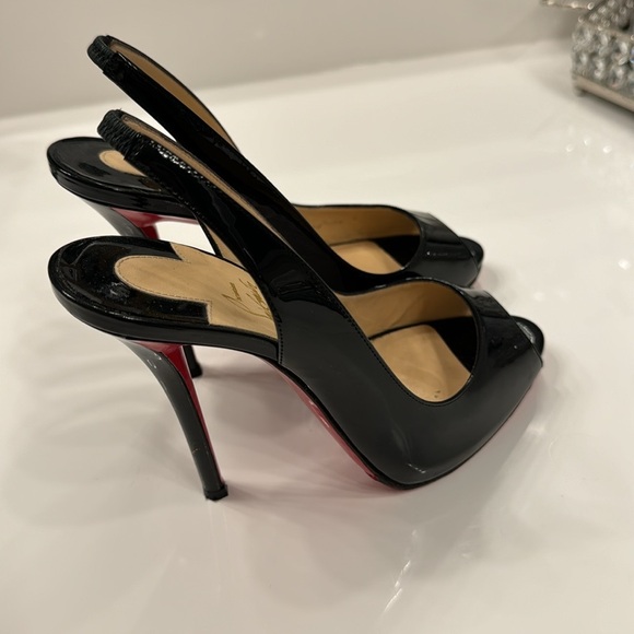 Christian Louboutin Paris peep toes heel 120 - Picture 6 of 9